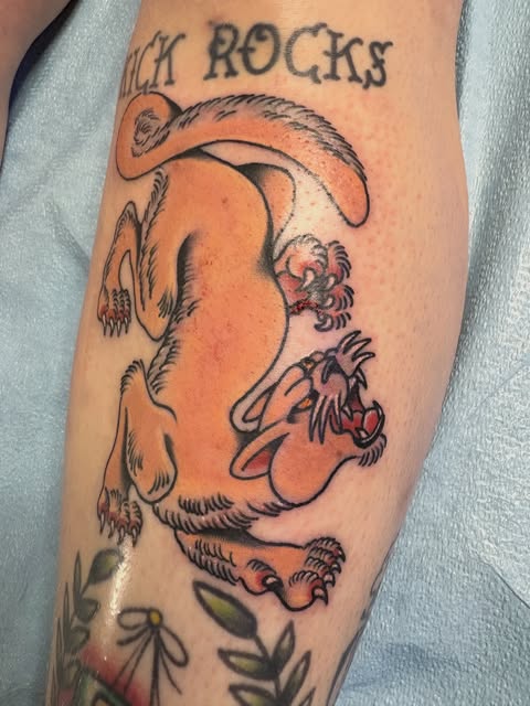 Kick Rocks cat tattoo from the Tattoo Tattoo Seattle grid